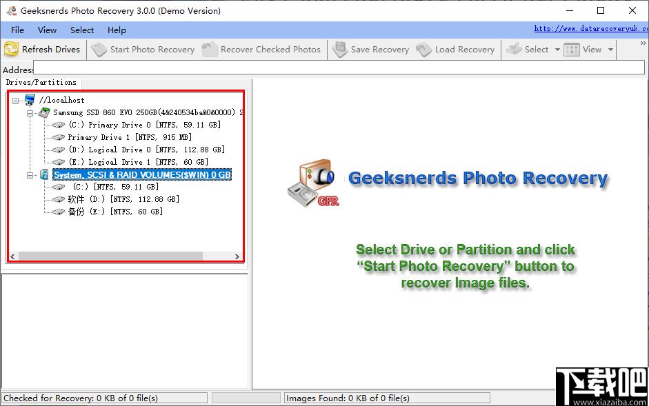 GeekSnerds Photo Recovery下载,相片恢复,图片恢复,数据恢复